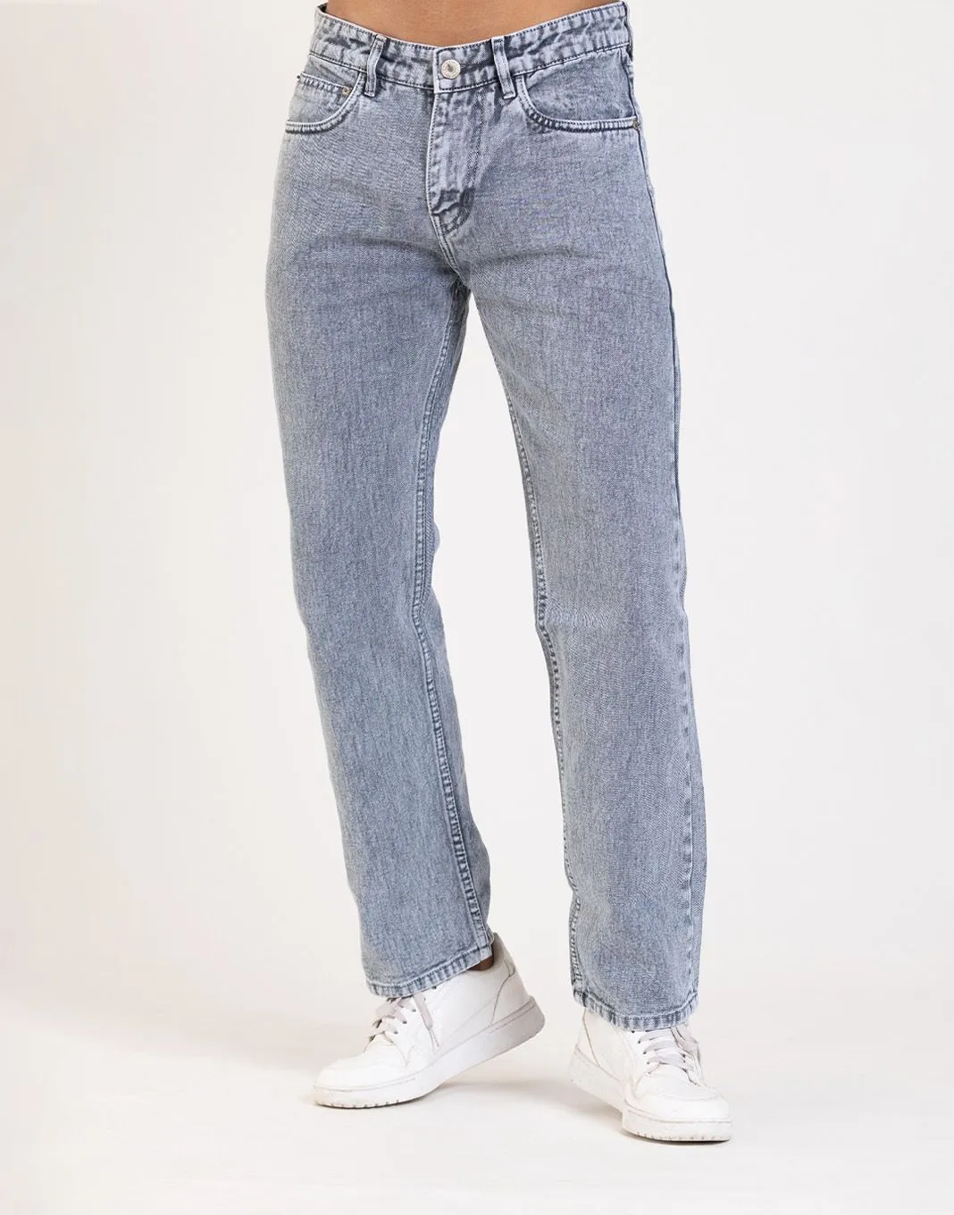 Relaxed Baggy Jeans – Washed Blue