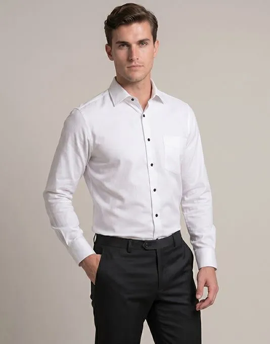 Slim Fit Formal Long Sleeve Shirt – White