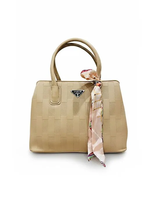 The Beige Luxe Scarf Tote